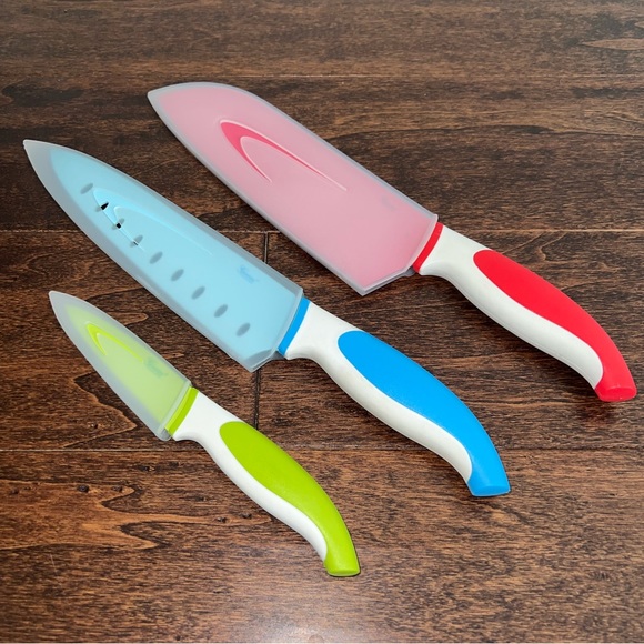 Genius Professional Knives w/Sleeves & Tips in Colors - Set of Three (3) Knives - Picture 5 of 7